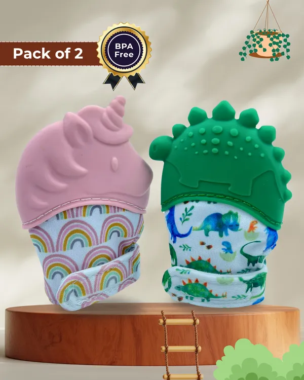 Pack_of_2:_Twirly_Tortoise_Dreamy_Unicorn_Chewy_Hand_Gloves_Teether