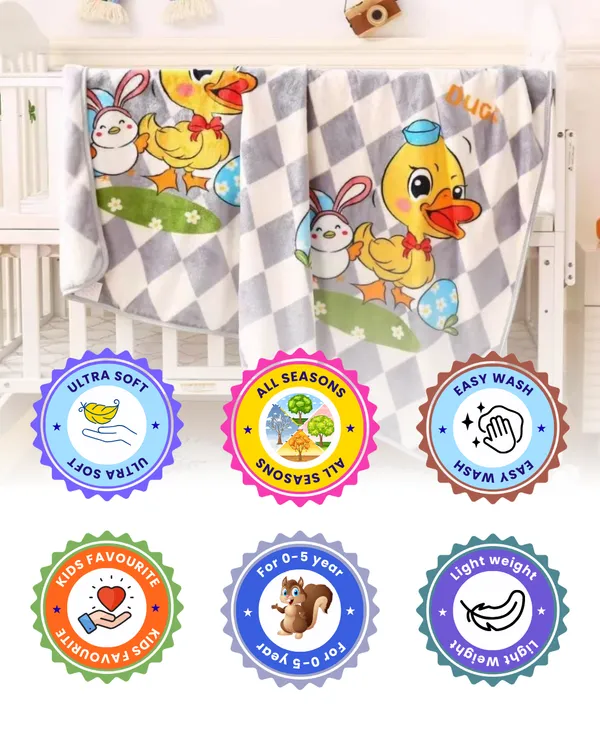 Limited_Stock_Supersoft_Cartoon_Fleece_Blanket_For_Baby_Toddlers_Duck_Bunny