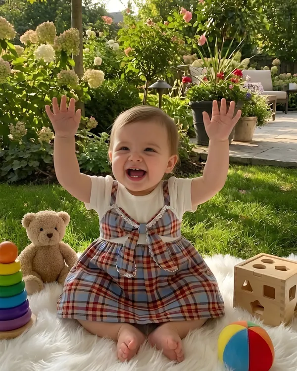 Cocoa_Checks_Baby_Frock
