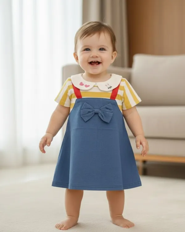 Smiley_Steps_Yellow_Baby_Frock