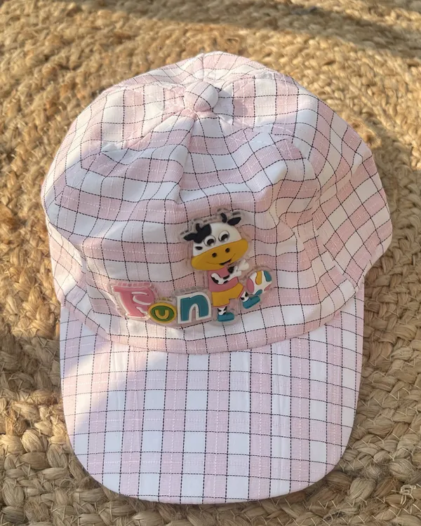 Funny_Moo_Soft_Checks_Baby_Toodlers_Cap_Petal_Pink