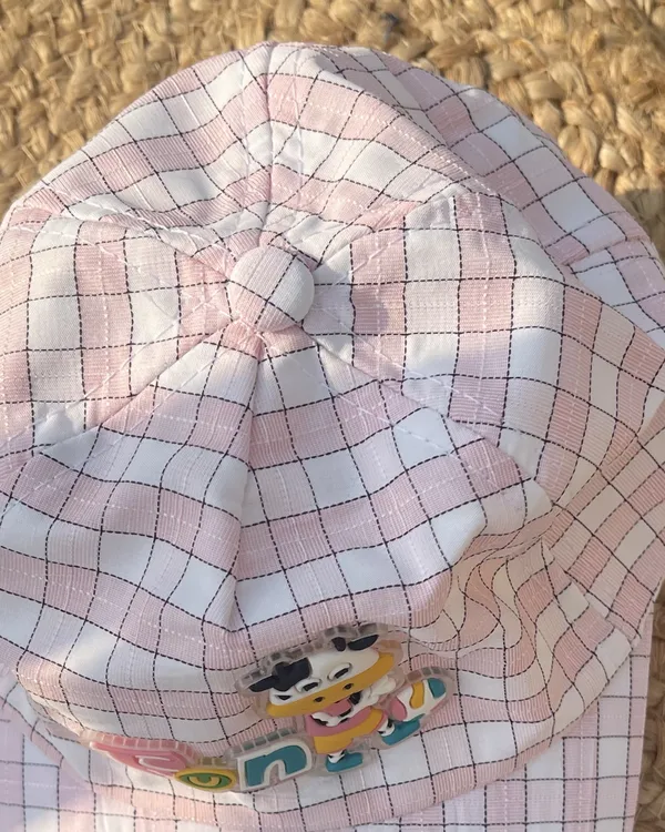Funny_Moo_Soft_Checks_Baby_Toodlers_Cap_Petal_Pink