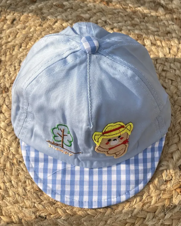 Cubby_Bear_Summer_Checks_Newborn_Cap_Baby_Blue_Sky_Checks