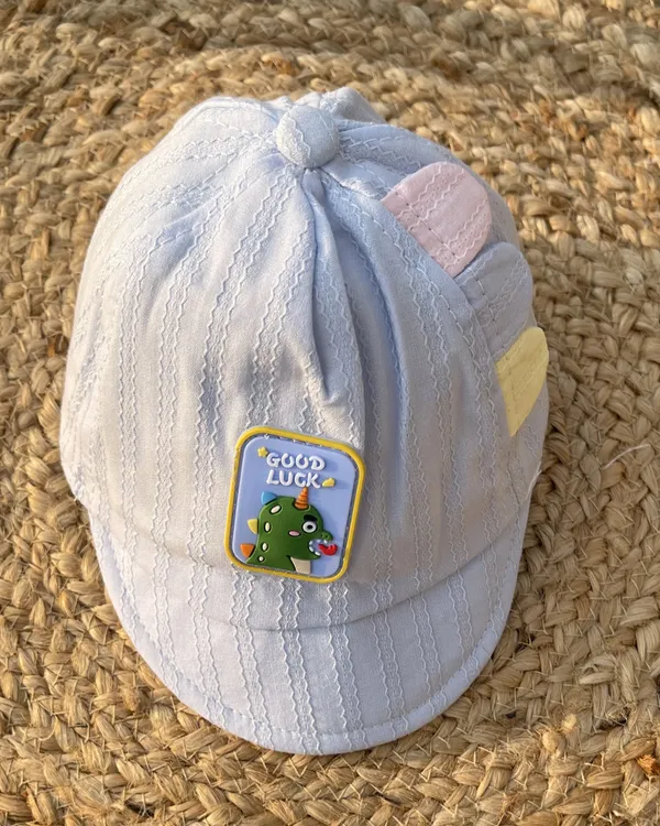 Lucky_Dino_Ultra_Soft_Baby_Cap_Sea_Blue