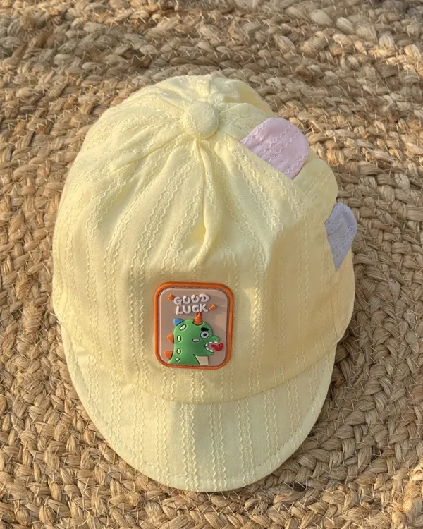 Lucky_Dino_Ultra_Soft_Baby_Cap_Sun_Yellow