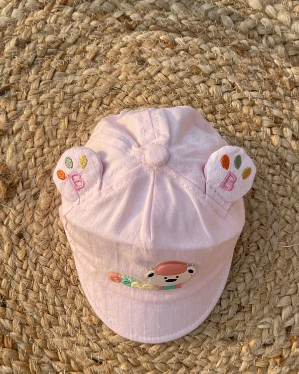 Bear_Paw_Ears_Baby_Soft_Cap_Pink_Bear