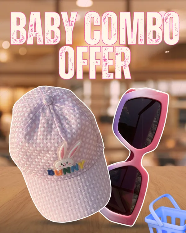 Candy_Pink_Baby_Cap_Aura_Gradient_Sunglasses_Combo