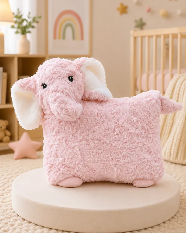 3_In_1_Pillow_Artic_Dino_Toy_With_Blanket_Cotton_Candy_Elephant