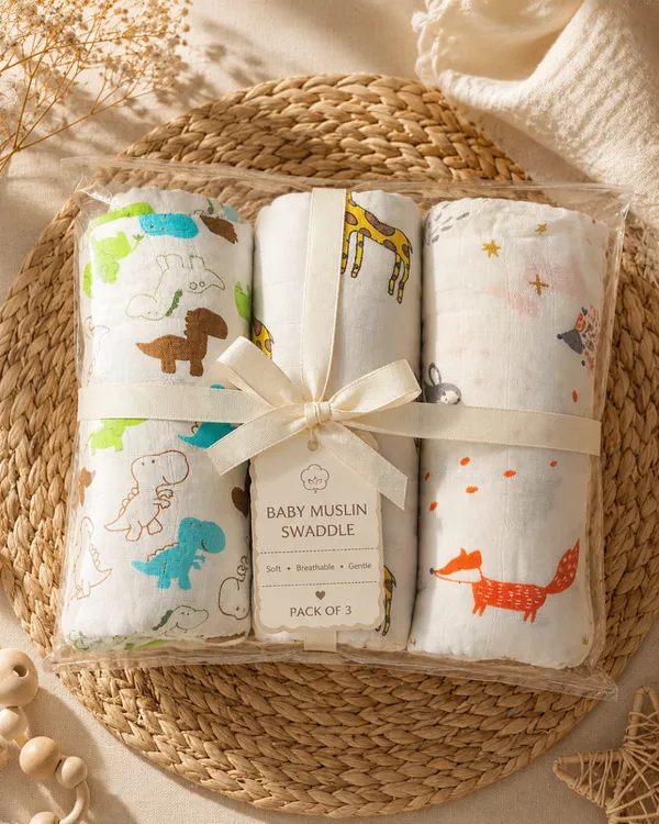 8_In_1_Ultra_Soft_Bamboo_Muslin_Swaddle_Combo_Pack_Of_3