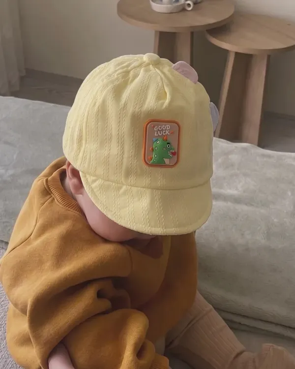 Lucky_Dino_Ultra_Soft_Baby_Cap_Sun_Yellow