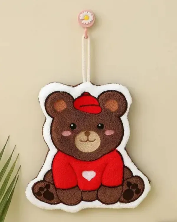 Red_Cute_Teddy_Hand_Towel_Napkin