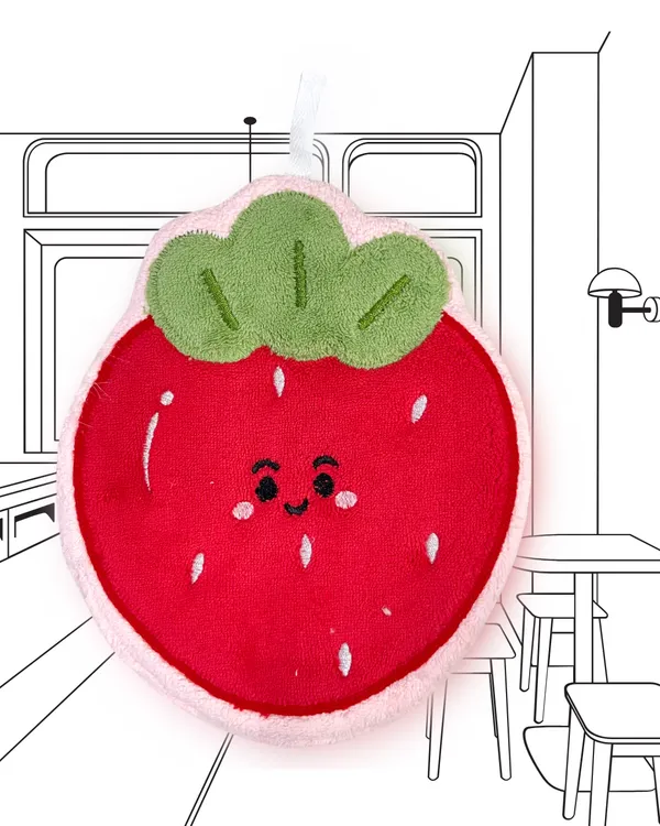 Red_Strawberry_Grapes_Hand_Towel_Napkin