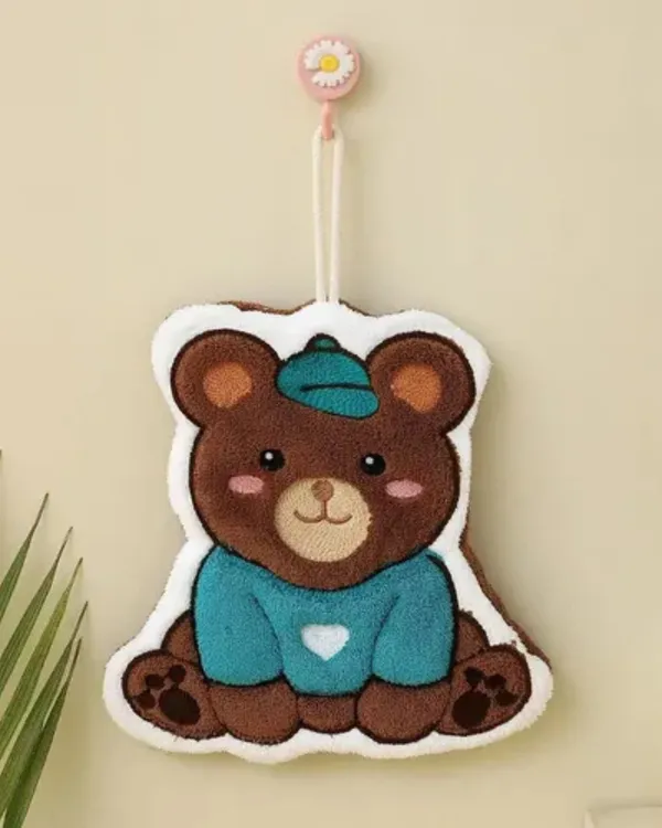 Sea_Green_Cute_Teddy_Hand_Towel_Napkin