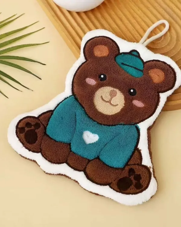 Sea_Green_Cute_Teddy_Hand_Towel_Napkin