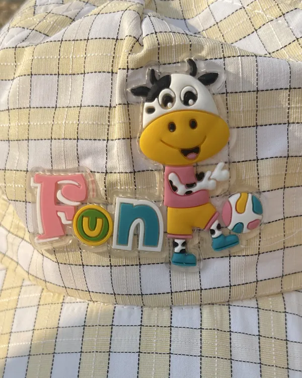 Funny_Moo_Soft_Checks_Baby_Toodlers_Cap_Butter_Yellow