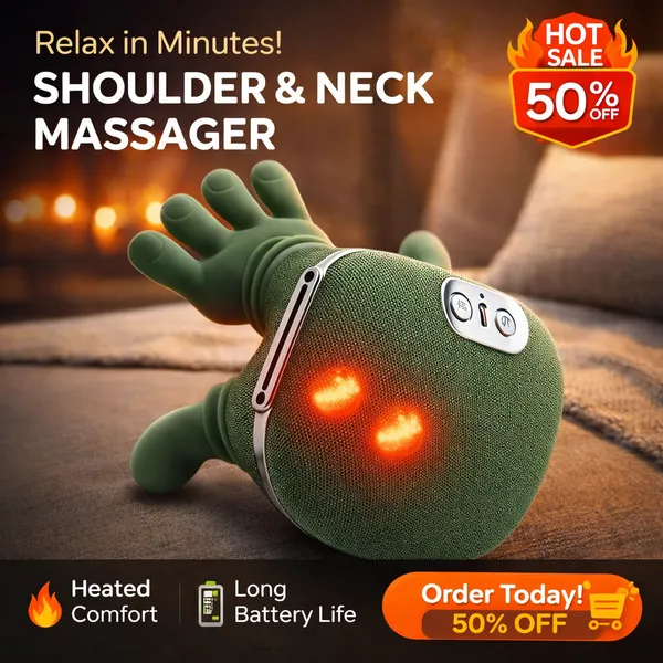 Green_Portable_Shoulder_Neck_Massager_With_Heat