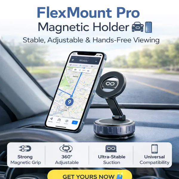 Black_Magnetic_Phone_Holder_Adjustable_Hands-Free_Stand