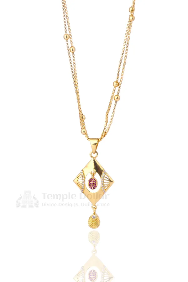 Pendant_Chain_For_Women_Diamond_Shape_Ad_Stone_Daily_Wear_Necklace