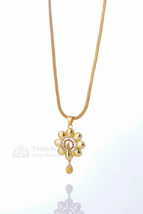 Pendant_Chain_For_Women_Peacock_Ad_Stone_Daily_Wear_Gold_Necklace