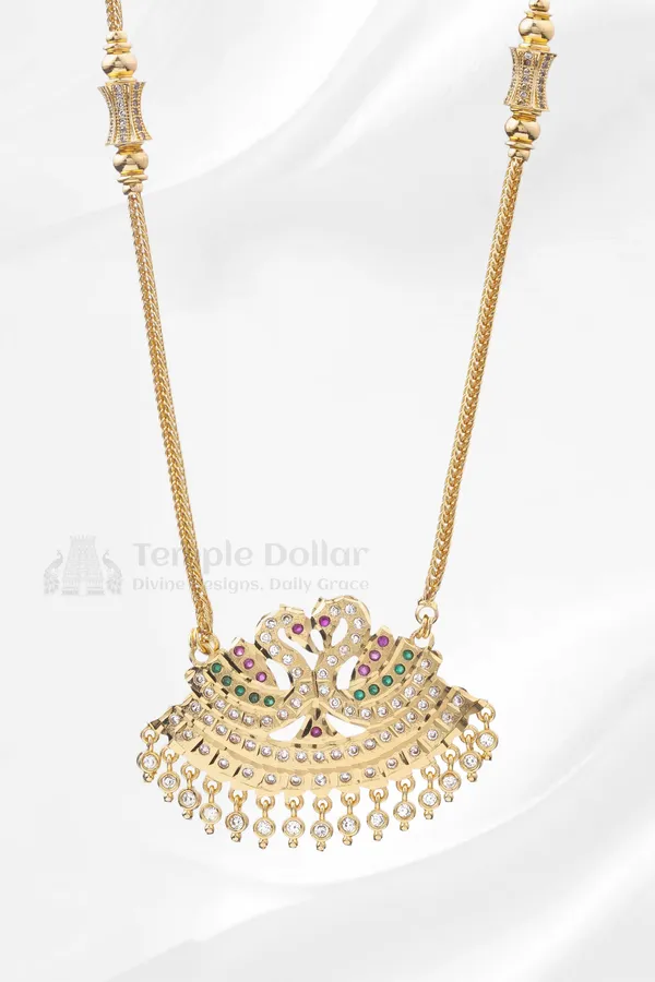 Twin_Swan_Annapakshi_Pendant_With_Designer_V_Link_Chain
