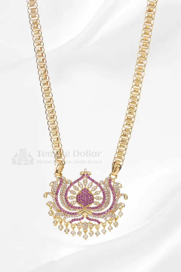 Ruby_&_White_Floral_Lotus_Pendant_With_Fancy_Box_Chain