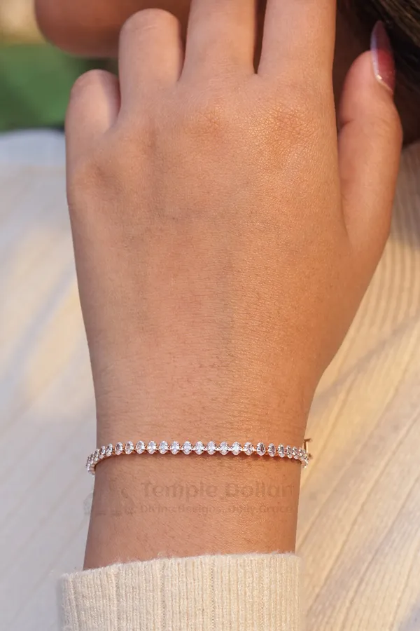 Rose_Gold_Plated_Oval_Cut_American_Diamond_Tennis_Bracelet