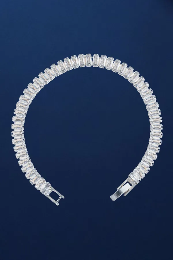 Silver_Plated_Baguette_Cut_American_Diamond_Tennis_Bracelet