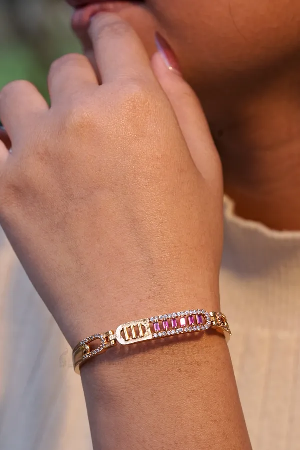 Rose_Gold_Id_Style_Bracelet_With_Ruby_Baguettes