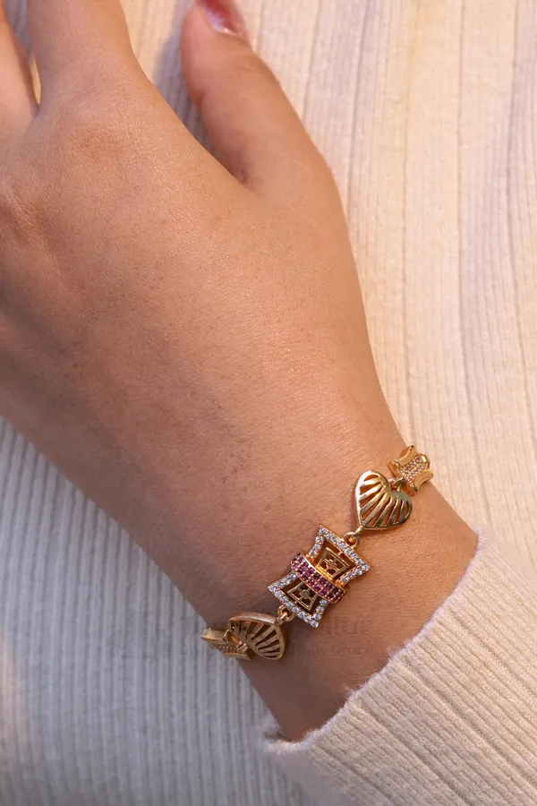 Rose_Gold_Geometric_Heart_Buckle_Bracelet