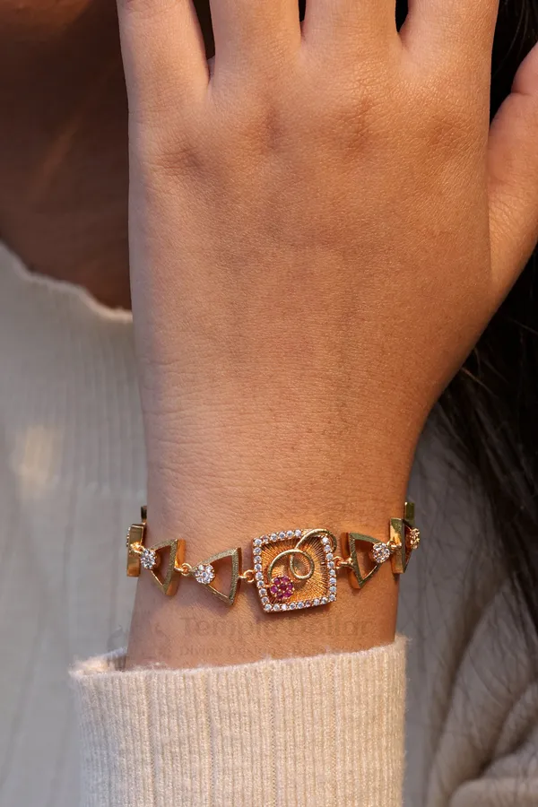 Rose_Gold_Square_Textured_Bracelet_With_Ruby_Swirl