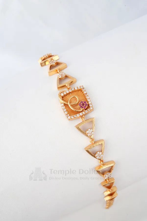 Rose_Gold_Square_Textured_Bracelet_With_Ruby_Swirl