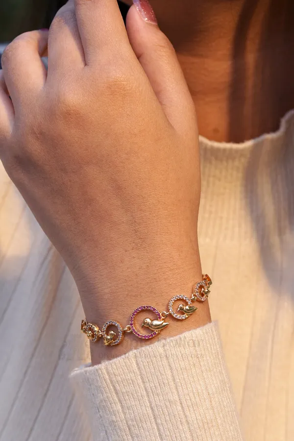 Rose_Gold_Parrot_Bird_Motif_Circle_Bracelet