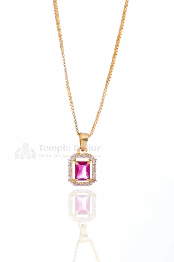Ruby_Square_Halo_Pendant
