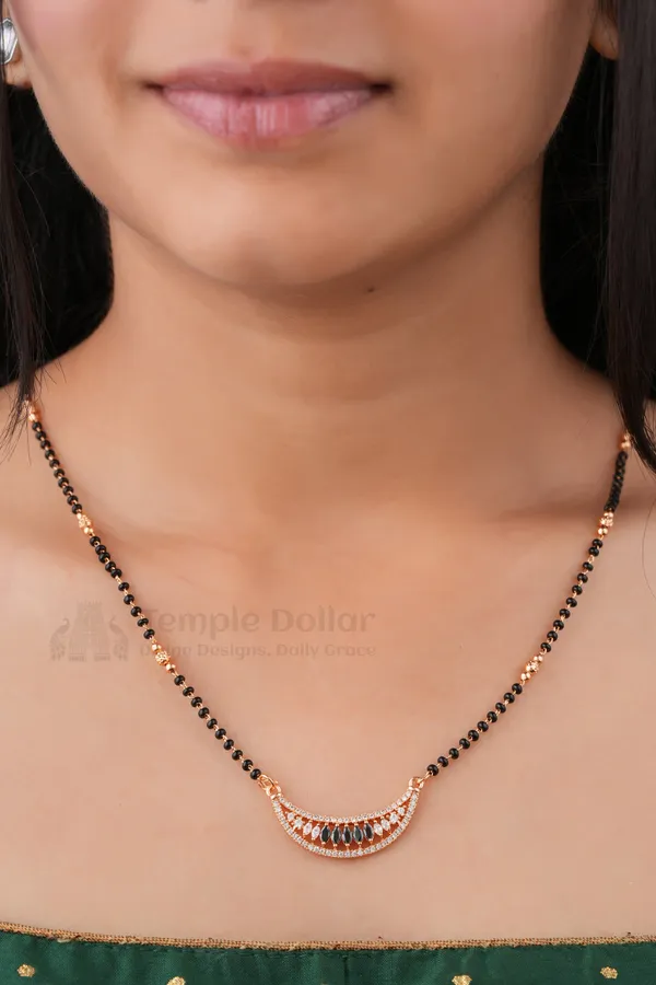 Rose_Gold_Crescent_Diamond_Mangalsutra_Necklace_For_Women