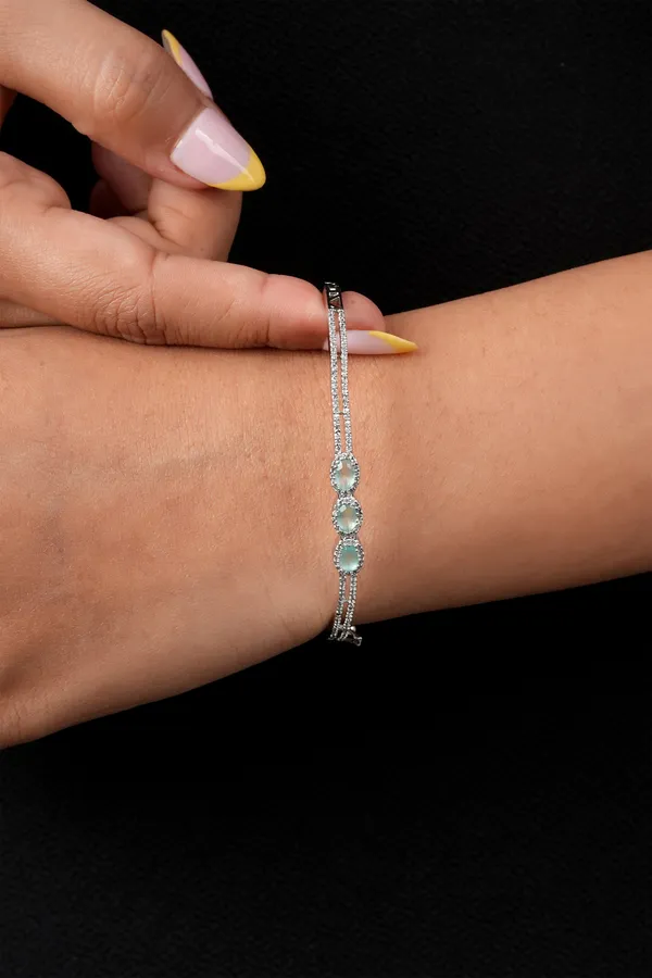 Sea_Green_Ad_Studded_Cuff_Bracelet