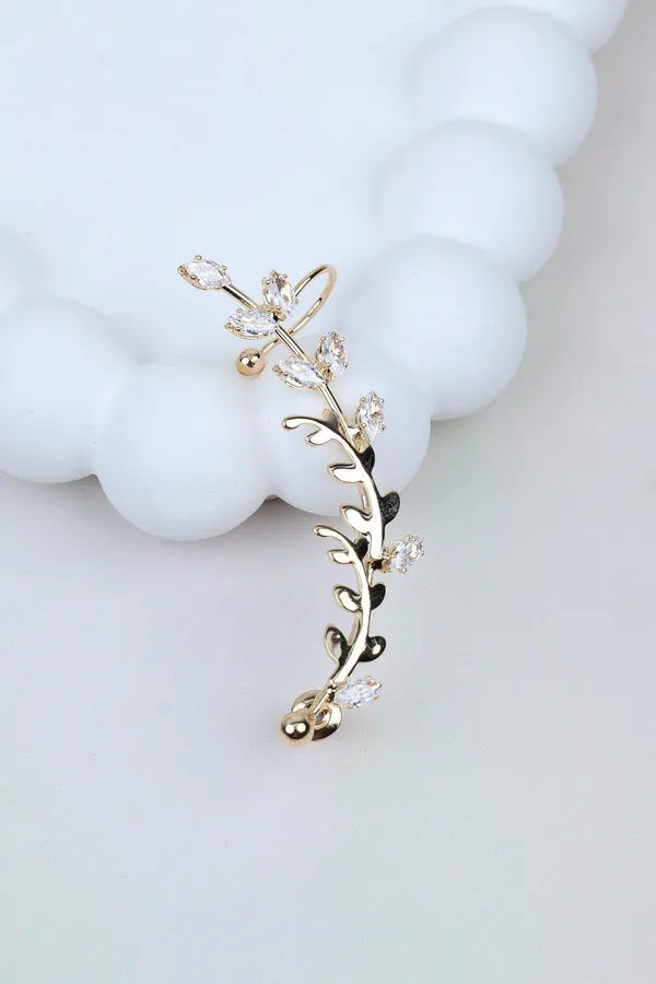 Sparkling_Crystal_Leaf_Ear_Cuff_Gold_Plated_Dainty_Crawler_Earring