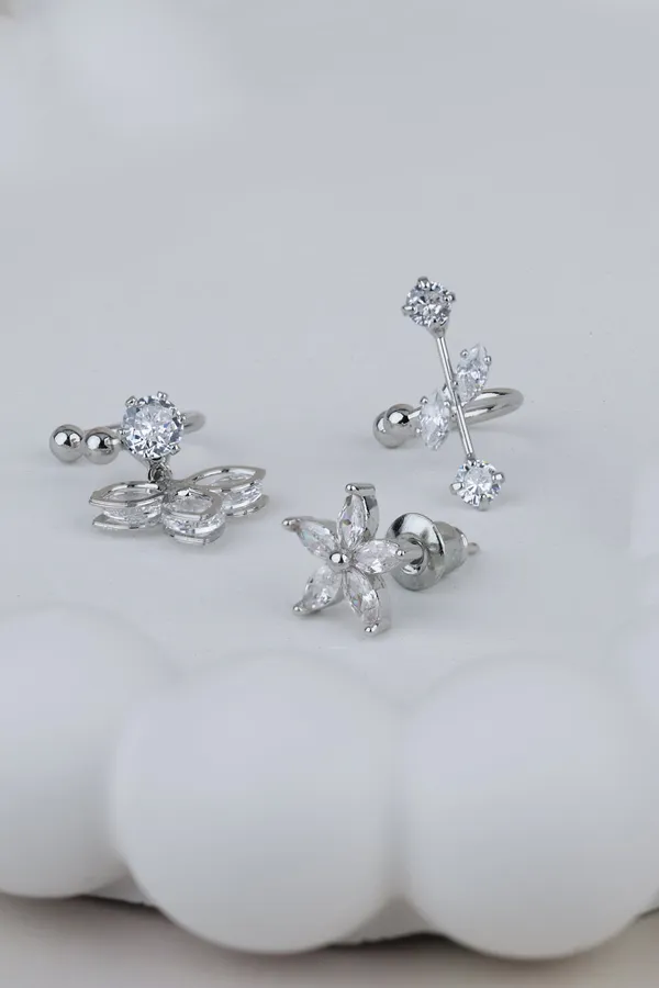 Flower_And_Leaf_Ear_Cuff_Set