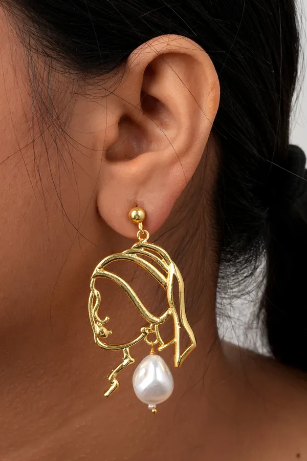 Girl_With_A_Pearl_Earring_Silhouette_Drop_Earrings