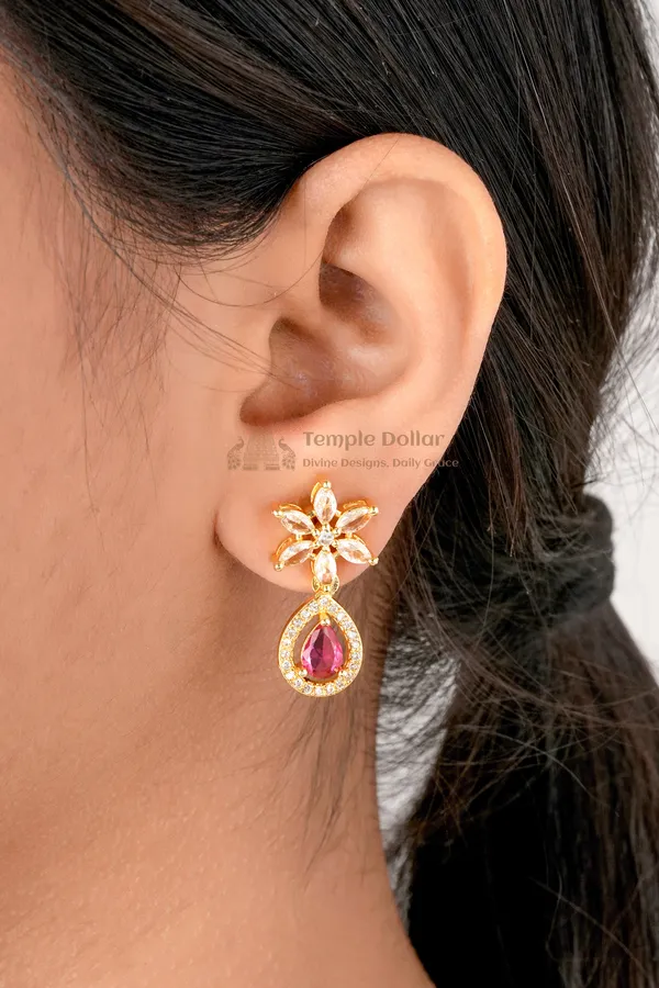 Exquisite_Floral_Teardrop_Necklace_Earrings_Set_Rose_Pink