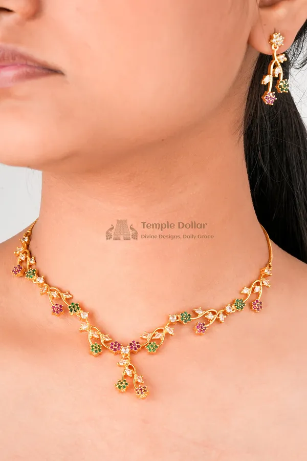 Floral_Vine_Designer_Necklace_Set_For_Women