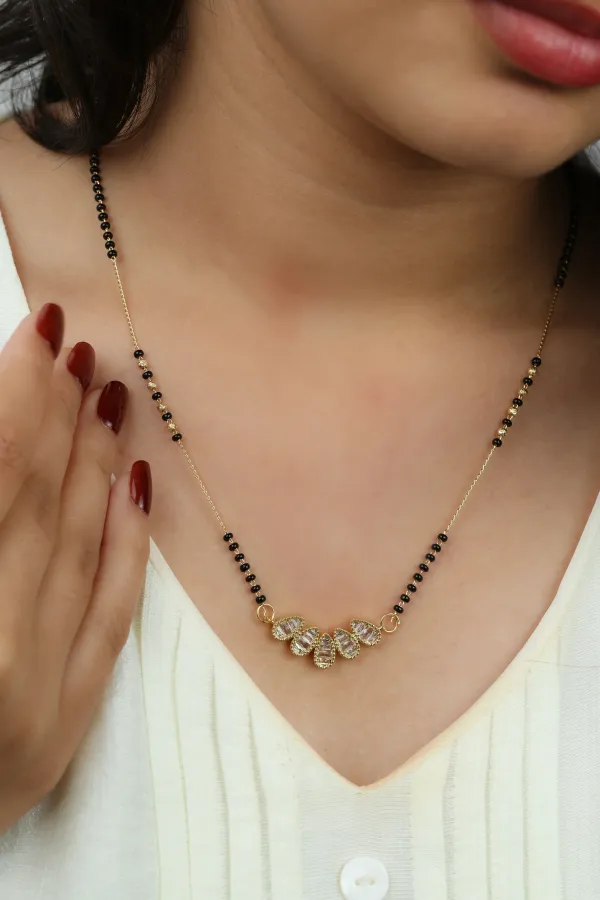 Gold_Teardrop_Petal_CZ_Pendant_Necklace_Mangalsutra_for_Women