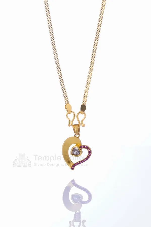 Pendant_Chain_for_Women_|_Ruby_Heart_AD_Stone_Daily_Wear_Necklace
