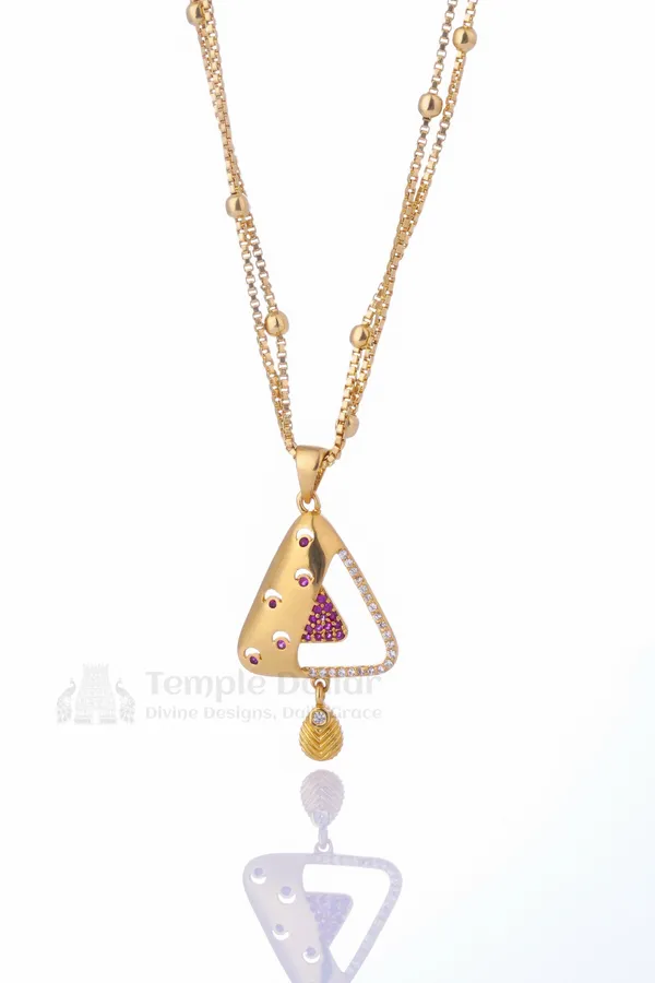 Pendant_Chain_for_Women_|_Triangle_AD_Stone_Daily_Wear_Gold_Necklace