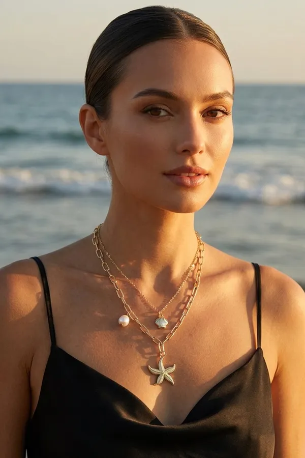 Layered_Starfish_and_Seashell_Charm_Necklace