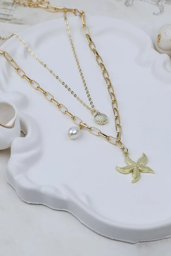 Layered_Starfish_and_Seashell_Charm_Necklace