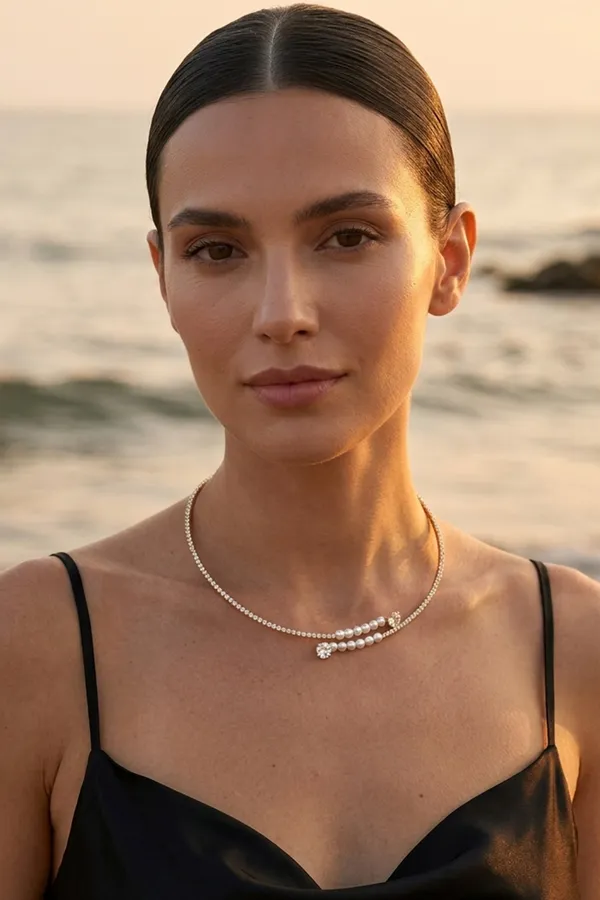 Besto_Gold-plated_Choker_and_Earring_Set