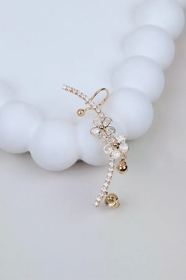 Floral-motif_Golden_Ear_Cuff