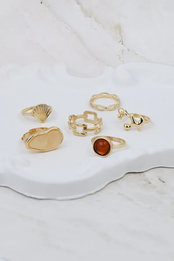 Coastal_Treasures_6-piece_Gold_Ring_Set