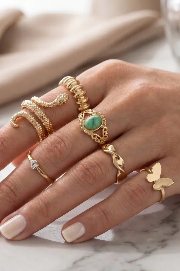 Bohemian_Serpentine_6-piece_Gold_Ring_Set