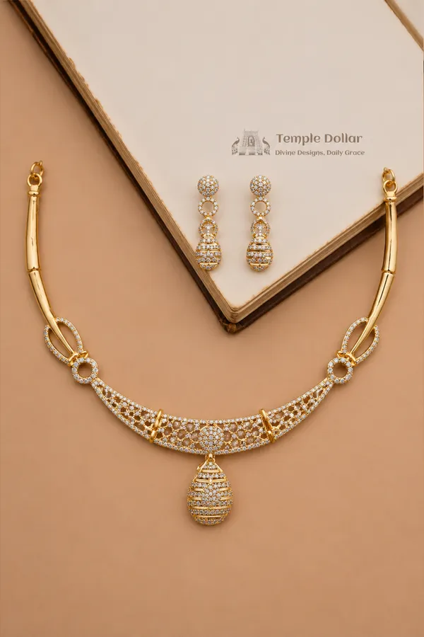 Premium_Cz_Stone_Choker_Set_South_Indian_Bridal_Jewelry